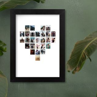 Heart Collage Print and Frame