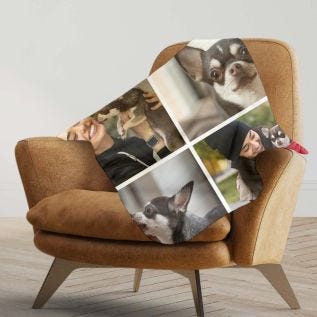 4 Image Collage Blanket
